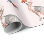 メリークリスマススフィンクス毛抜き猫サンタハット ラッピングペーパー (ロールコーナー)