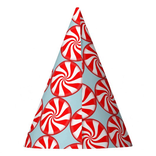 メリークリスマススペアミント旋回ペパーミントキャンディ パーティーハット (裏面)