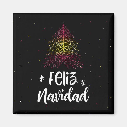 メリークリスマススペインの旗 マグネット (正面)