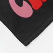 メリークリスマススマイル顔サンタクロースハットグルーヴィ フリースブランケット (角)