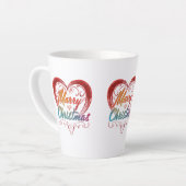 メリークリスマススモールラテマグカップ12オズ カフェラテマグ (左アングル)