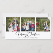 メリークリスマススリーイメージフラットホリデーカード シーズンカード (正面)