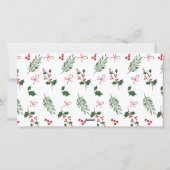 メリークリスマススリーイメージフラットホリデーカード シーズンカード (裏面)