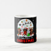 メリークリスマススリーサンタ小妖精や小人トナディアダシュント コーヒーマグカップ (中央)