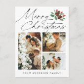 メリークリスマススリーフォトさくらんぼ植物学 シーズンポストカード (正面)