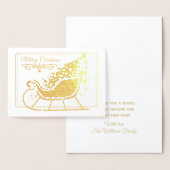 メリークリスマススレイツリーファミリーホリデー 箔カード (ディスプレー)