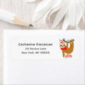 メリークリスマススロスホリデーパーソナライズされたズ戻り ラベル (インサイチュ)