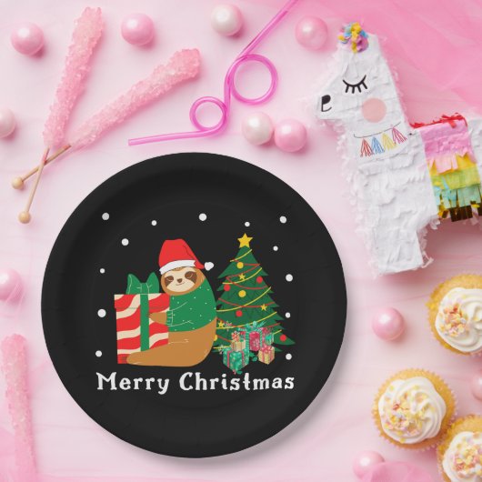 メリークリスマススロークリスマス ペーパープレート (パーティー)