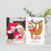 メリークリスマススロースパーソナライズされた写真 (スタンド正面)