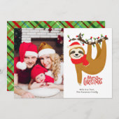 メリークリスマススロースパーソナライズされた写真 (正面/裏面)