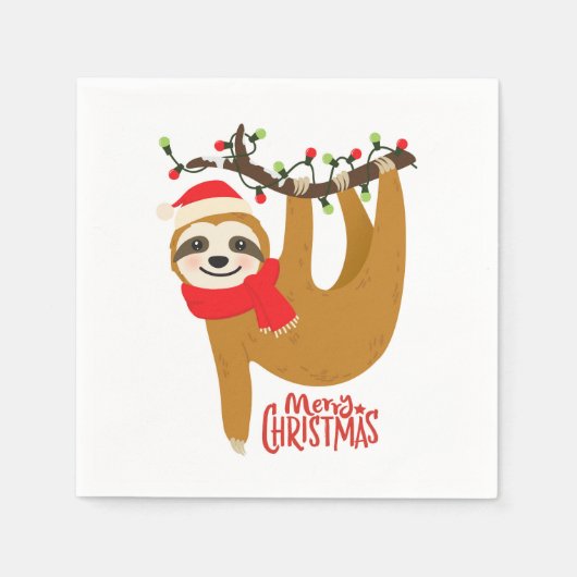 メリークリスマススロース |休日 スタンダードカクテルナプキン (正面)
