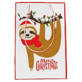 メリークリスマススロース |休日 ミディアムペーパーバッグ (正面)