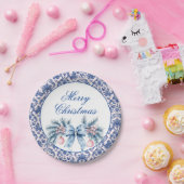 メリークリスマススワッグとオーナメントと弓 ペーパープレート (パーティー)