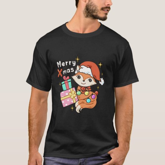 メリークリスマスズカワイホリデーデザイン Tシャツ (正面)
