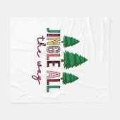 メリークリスマスズジンルオールザウェイ フリースブランケット (正面(横))