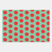 メリークリスマスセットマット19インチx 29インチ ラッピングペーパーシート (正面3)