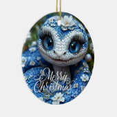 メリークリスマスセラミックスサークルオーナメント セラミックオーナメント (右)