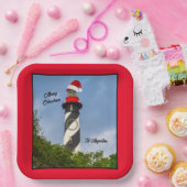 メリークリスマスセントオーガスティンフロリダライトハウス ペーパープレート (パーティー)