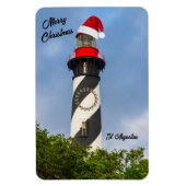メリークリスマスセントオーガスティンフロリダライトハウス マグネット (縦)