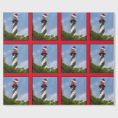 メリークリスマスセントオーガスティンフロリダライトハウス ラッピングペーパー (フラット)