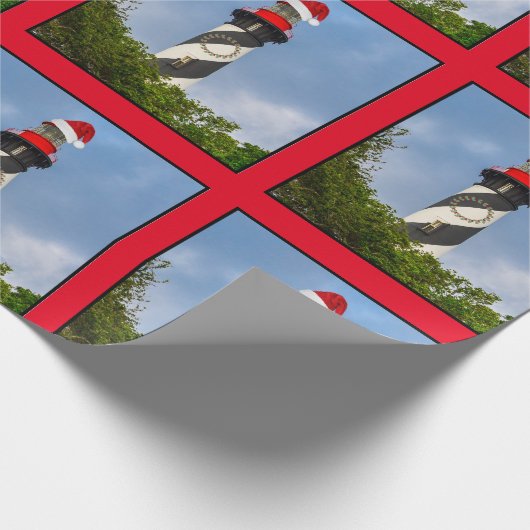 メリークリスマスセントオーガスティンフロリダライトハウス ラッピングペーパー (角)