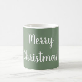 メリークリスマスセージグリーンタイポグラフィフェスティバル コーヒーマグカップ