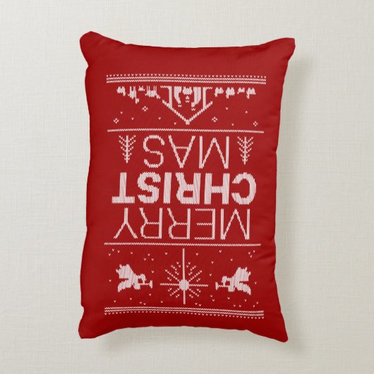 メリークリスマスセーターキリスト教イエスキリスト アクセントクッション