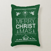 メリークリスマスセーターキリスト教イエスキリスト アクセントクッション (正面(垂直))