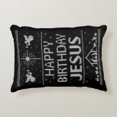 メリークリスマスセーターキリスト教信者 アクセントクッション (正面)