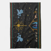 メリークリスマスセーター出生クリスチャンメリー キッチンタオル (縦)