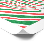 メリークリスマスゼブラプリント ポスター (角)