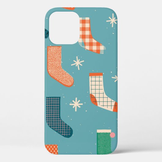 メリークリスマスソックスの柄イラストレーション。 Case-Mate iPhoneケース (裏面)