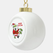 メリークリスマスゾンビサンタ セラミックボールオーナメント (右)