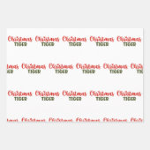 メリークリスマスタイガーカット ラッピングペーパーシート (正面2)