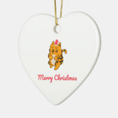 メリークリスマスタイガー セラミックオーナメント (左)