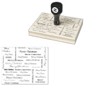 メリークリスマスタイプスタイルフォントアート ラバースタンプ (押印)