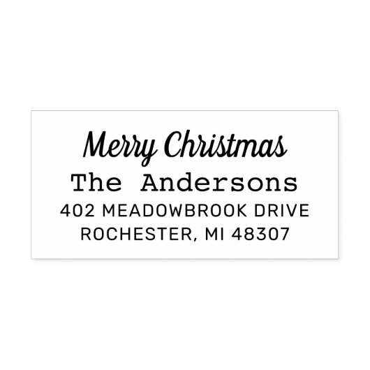 メリークリスマスタイプライターカスタム差出人住所 セルフインキングスタンプ (デザイン)