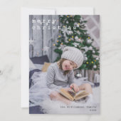 メリークリスマスタイプライターフォント写真写真 シーズンカード (正面)