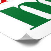 メリークリスマスタイポグラフィとヴィンテージ要素 ポスター (角)