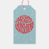 メリークリスマスタイポグラフィめでたい挨拶 ギフトタグ (裏面)