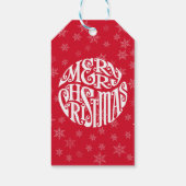 メリークリスマスタイポグラフィめでたい挨拶 ギフトタグ (裏面)