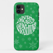メリークリスマスタイポグラフィめでたい挨拶 Case-Mate iPhoneケース (裏面)