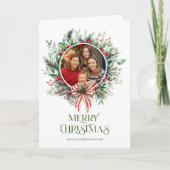 メリークリスマスタイポグラフィカスタム写真 カード (正面)