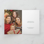 メリークリスマスタイポグラフィカスタム写真 カード (内部)