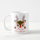 メリークリスマスタイポグラフィコーヒーマグ コーヒーマグカップ (左)