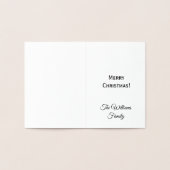 メリークリスマスタイポグラフィゴールドフォイルサンタクロース 箔カード (内部)