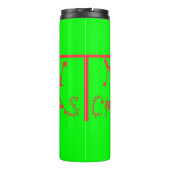 メリークリスマスタイポグラフィデザイン:フェスティバルレトロ タンブラー (裏面)