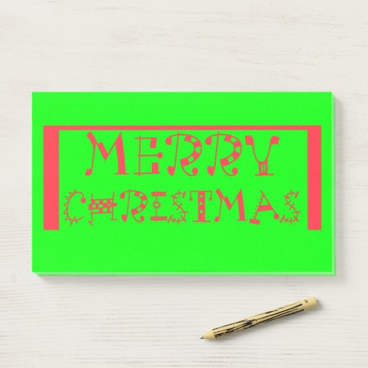 メリークリスマスタイポグラフィデザイン:フェスティバルレトロ ポストイット (デスク)