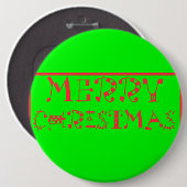 メリークリスマスタイポグラフィデザイン:フェスティバルレトロ 缶バッジ (正面&裏面)