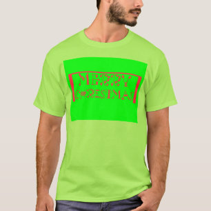 メリークリスマスタイポグラフィデザイン:フェスティバルレトロ Tシャツ